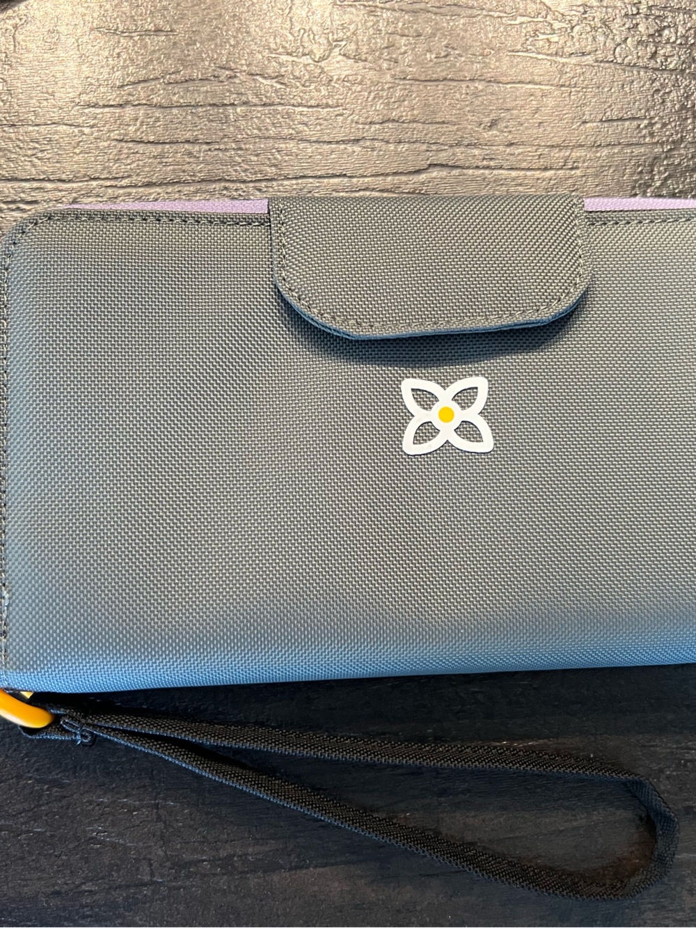 Sherpani Gray Phone Wallet Case with Wrist Strap